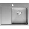 Mexen Exar ocelový dřez s 1 komorou a odkapávačem, pravý 620 x 480 mm, inox - 6432621005P-01