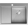 Mexen Exar nerezový dřez s 1 komorou a odkapávačem, pravý 620 x 480 mm, inox HC - 6432621005P-01HC