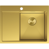 Mexen Exar ocelový dřez s 1 komorou a odkapávačem, pravý 620 x 480 mm, zlatý - 6432621005P-55