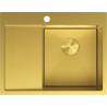 Mexen Exar ocelový dřez s odkapávačem, pravý 620 x 480 mm, zlatý HC - 6432621005P-55HC