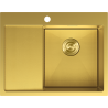 Mexen Exar ocelový dřez s odkapávačem, pravý 620 x 480 mm, zlatý HC - 6432621005P-55HC