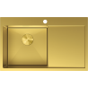 Mexen Exar ocelový dřez s jednou komorou a odkapávačem, levý 780 x 480 mm, zlatý - 6433781010L-55