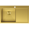 Mexen Exar ocelový dřez s jednou komorou a odkapávačem, levý 780 x 480 mm, zlatý - 6433781010L-55
