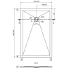 Mexen Stone+ obdélníková kompozitní sprchová vanička 130 x 80 cm, černá - 44708013
