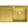 Mexen Exar ocelový dřez s jednou komorou s odkapávačem, pravý 780 x 480 mm, zlatý - 6434781010P-55