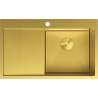 Mexen Exar ocelový dřez s 1 komorou a odkapávačem, pravý 780 x 480 mm, zlatý HC - 6434781010P-55HC