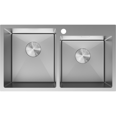 Mexen Xorin dřez nerezový 2-komorový 780 x 450 mm, inox - 6441782000-01