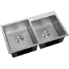 Mexen Xorin ocelový dřez 2-komorový 780 x 450 mm, inox HC - 6441782000-01HC