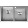 Mexen Xorin ocelový dřez 2-komorový 780 x 450 mm, inox HC - 6441782000-01HC
