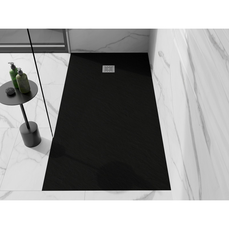 Mexen Stone+ obdélníkový kompozitní sprchový kout 160 x 80 cm, černý - 44708016