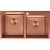 Mexen Xorin dřez ocelový 2-komorový 780 x 450 mm, měď - 6441782000-65