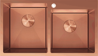 Mexen Xorin ocelový dřez 2-komorový 780 x 450 mm, měď HC - 6441782000-65HC