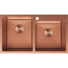 Mexen Xorin ocelový dřez 2-komorový 780 x 450 mm, měď HC - 6441782000-65HC