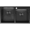 Mexen Xorin dřez ocelový 2-komorový 780 x 450 mm, černý - 6441782000-70