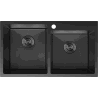 Mexen Xorin ocelový dřez 2-komorový 780 x 450 mm, černý HC - 6441782000-70HC