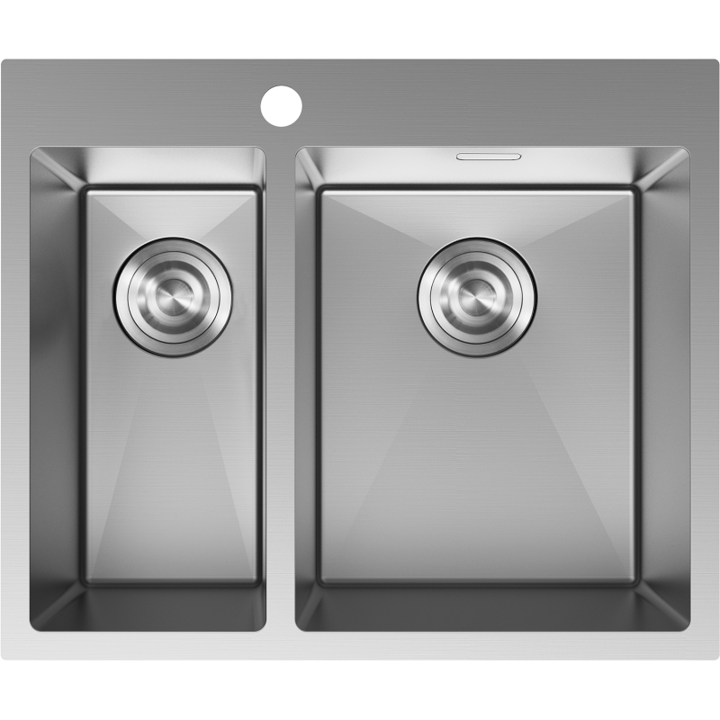 Mexen Flexo dřez nerezový 1.5-komorový 610 x 510 mm, inox - 6446611500-01