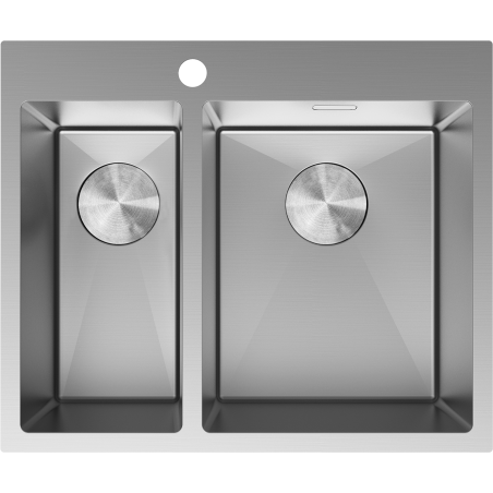 Mexen Flexo dřez nerezový 1.5-komorový 610 x 510 mm, inox - 6446611500-01