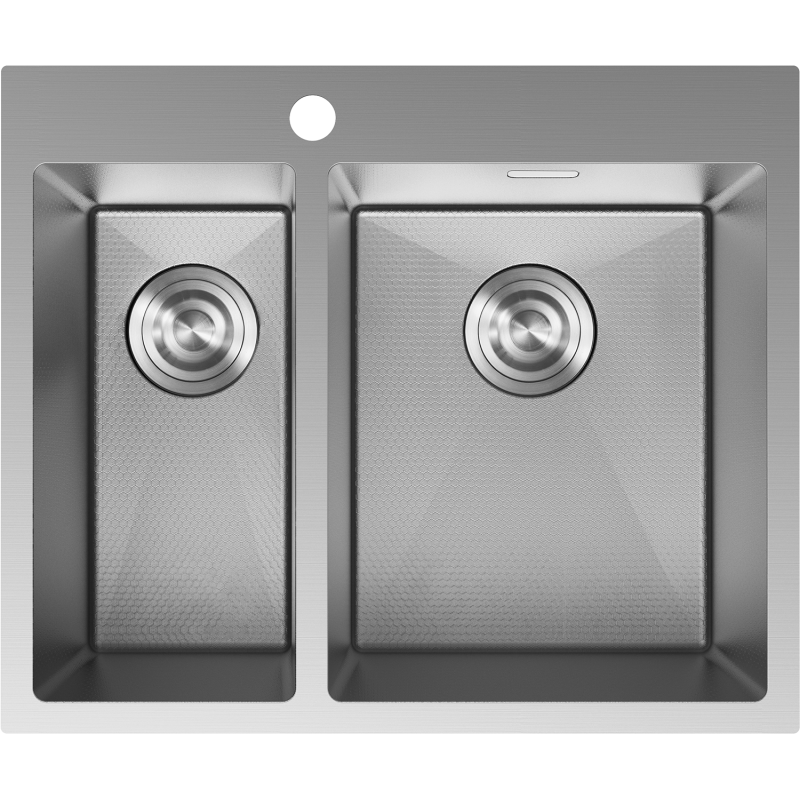 Mexen Flexo ocelový dřez s 1,5 komorami 610 x 510 mm, inox HC - 6446611500-01HC