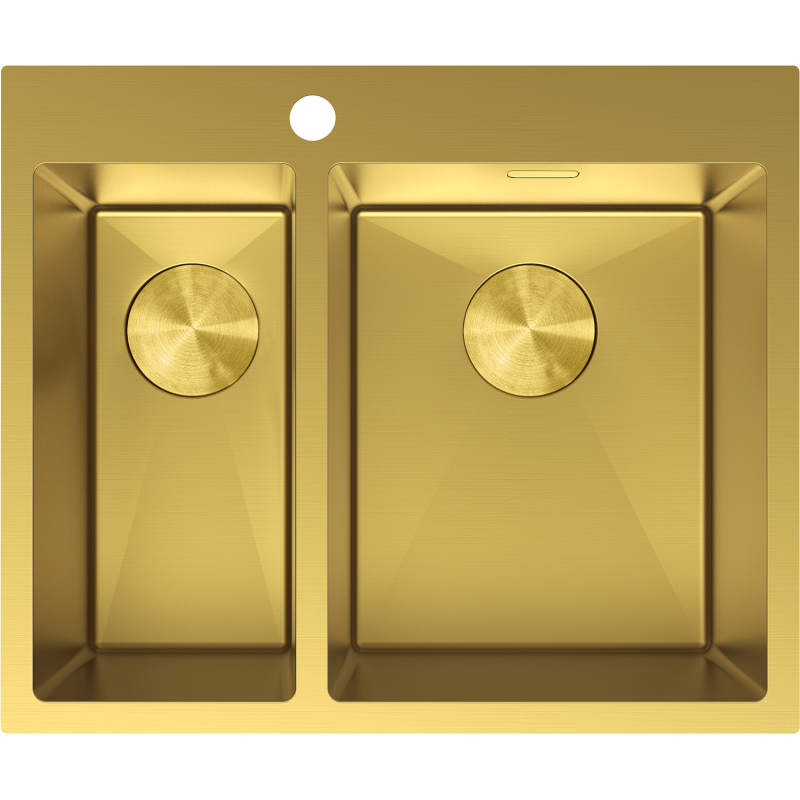 Mexen Flexo ocelový dřez 1,5-komorový 610 x 510 mm, zlatý - 6446611500-55