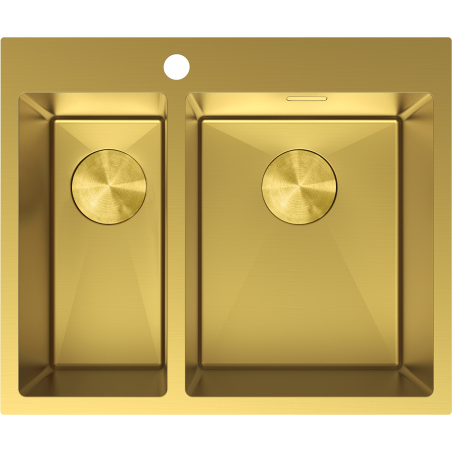 Mexen Flexo ocelový dřez 1,5-komorový 610 x 510 mm, zlatý - 6446611500-55