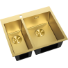 Mexen Flexo ocelový dřez 1,5-komorový 610 x 510 mm, zlatý - 6446611500-55
