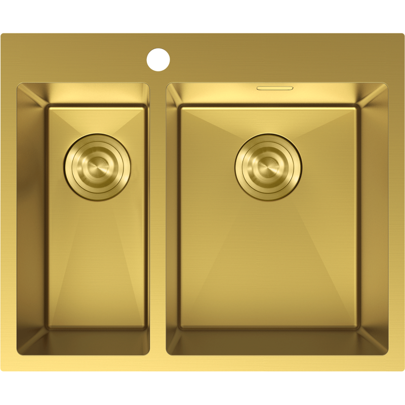 Mexen Flexo ocelový dřez 1,5-komorový 610 x 510 mm, zlatý - 6446611500-55