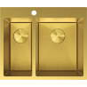 Mexen Flexo nerezový dřez 1,5-komorový 610 x 510 mm, zlatý HC - 6446611500-55HC