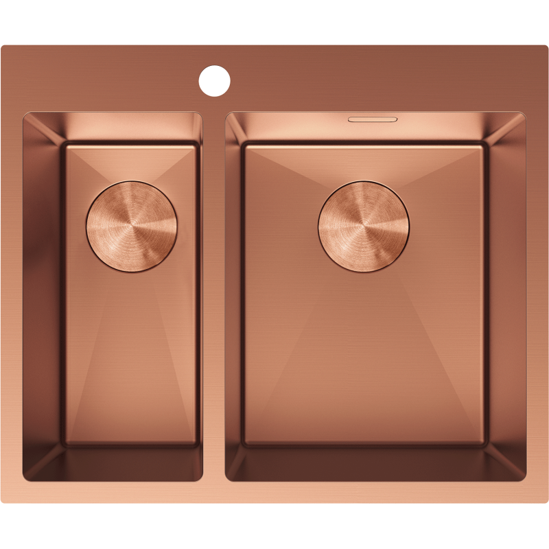 Mexen Flexo dřez nerezový 1,5-komorový 610 x 510 mm, měď - 6446611500-65