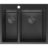 Mexen Flexo nerezový dřez 1,5-komorový 610 x 510 mm, černý HC - 6446611500-70HC