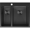 Mexen Flexo nerezový dřez 1,5-komorový 610 x 510 mm, černý HC - 6446611500-70HC