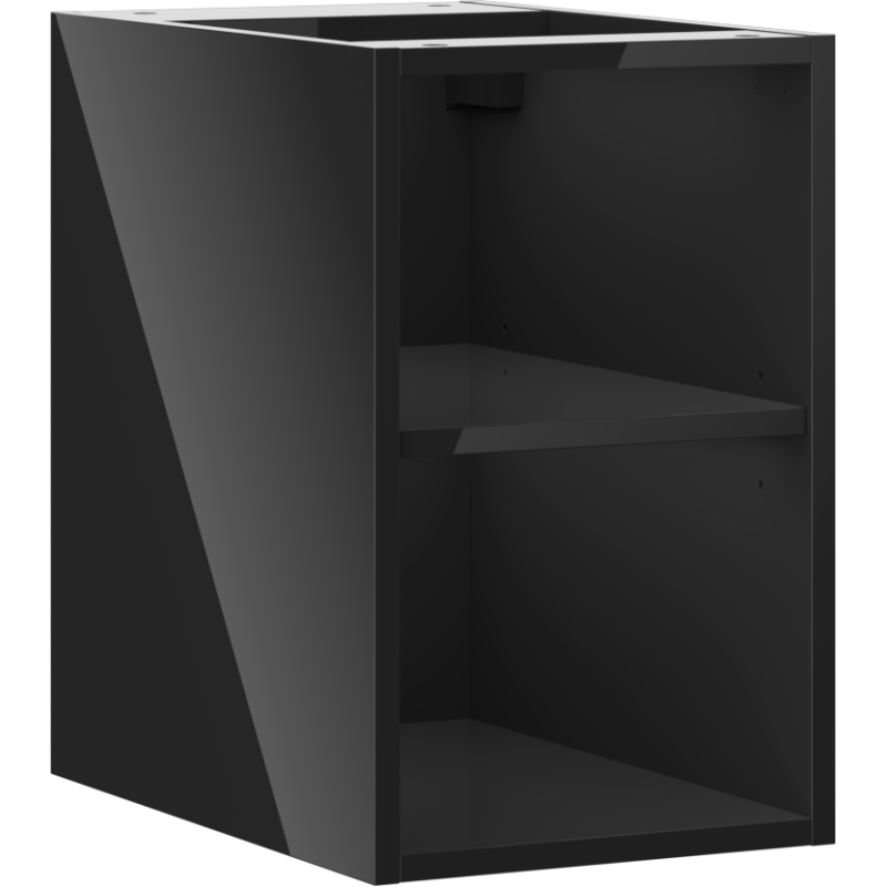 Mexen Box-A otevřená skříňka s policí 30 cm, černý lesk - 91AX2-0300-470-0-70