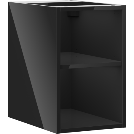 Mexen Box-A otevřená skříňka s policí 30 cm, černý lesk - 91AX2-0300-470-0-70
