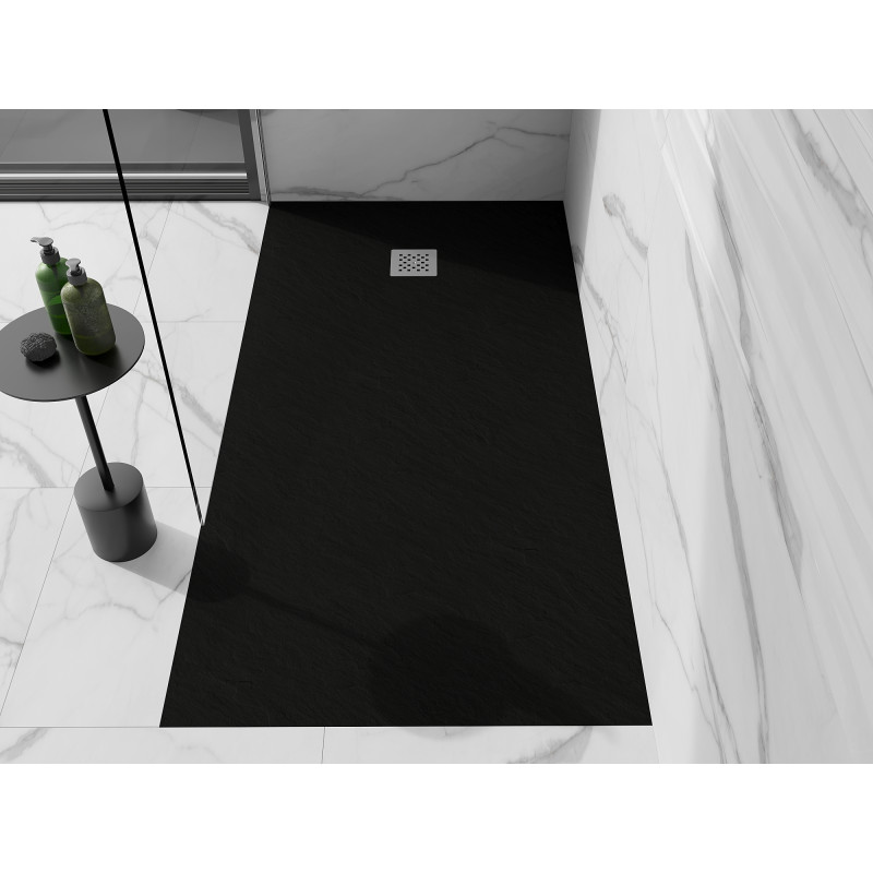 Mexen Stone+ kompozitní obdélníkový sprchový kout 200 x 80 cm, černý - 44708020