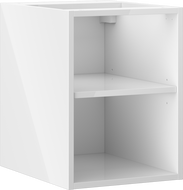 Mexen Box-A otevřená skříňka s policí 35 cm, bílý lesk - 91AX2-0350-470-0-00