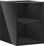 Mexen Box-A otevřená skříňka s policí 35 cm, černý lesk - 91AX2-0350-470-0-70