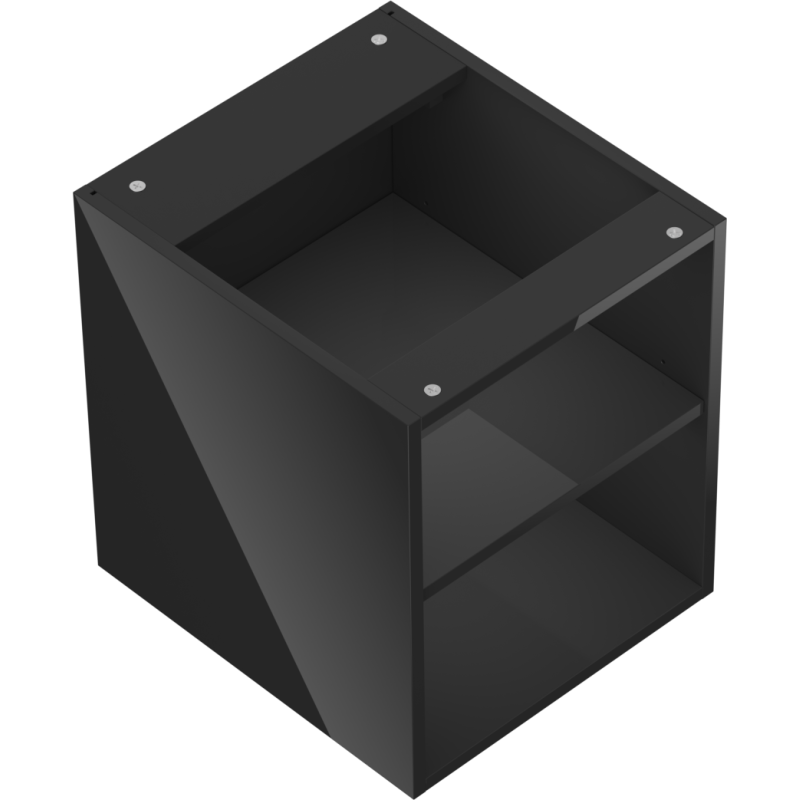 Mexen Box-A otevřená skříňka s policí 40 cm, černý lesk - 91AX2-0400-470-0-70