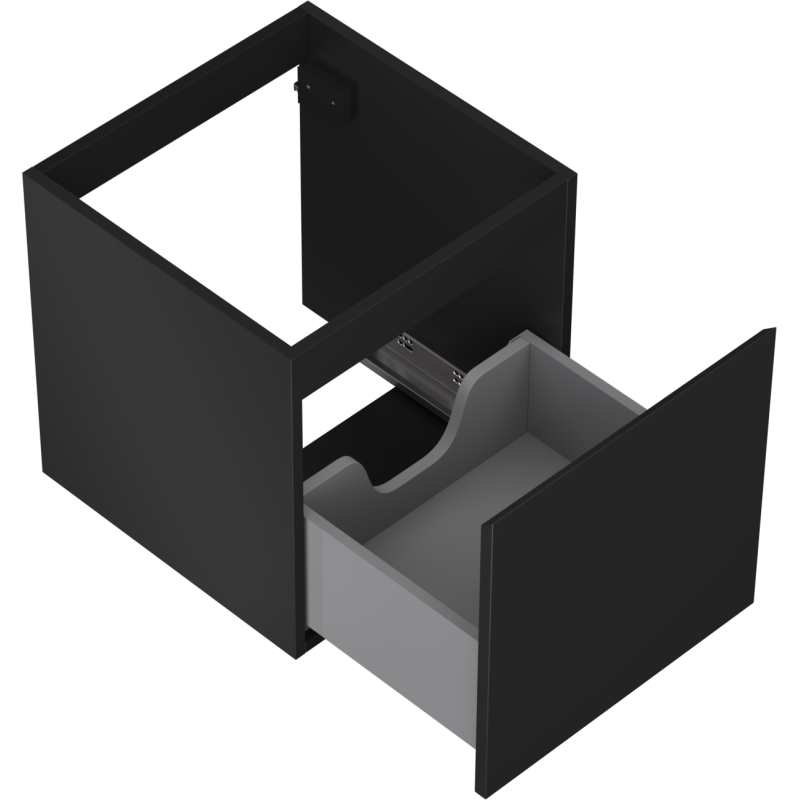 Mexen Orio koupelnová skříňka pod umyvadlo 45 cm, 1 zásuvka, černá matná - 91A10-04547-1-BF71