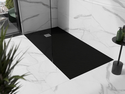 Mexen Stone+ obdélníková kompozitní sprchová vanička 160 x 90 cm, černá - 44709016