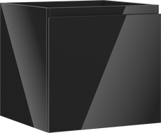 Mexen Orio koupelnová skříňka pod umyvadlo 50 cm, 1 zásuvka, černý lesk - 91A10-05047-1-BF70