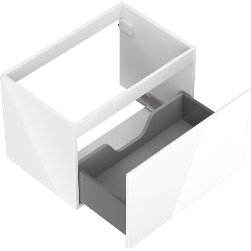 Mexen Orio koupelnová skříňka pod umyvadlo 70 cm, 1 zásuvka, bílý lesk - 91A10-07047-1-BF00