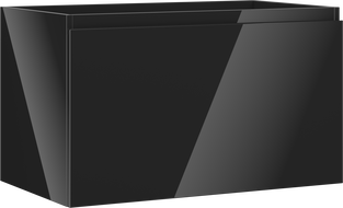 Mexen Orio koupelnová skříňka pod umyvadlo 80 cm, 1 zásuvka, černý lesk - 91A10-08047-1-BF70