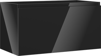 Mexen Orio koupelnová skříňka pod umyvadlo 90 cm, 1 zásuvka, černý lesk - 91A10-09047-1-BF70