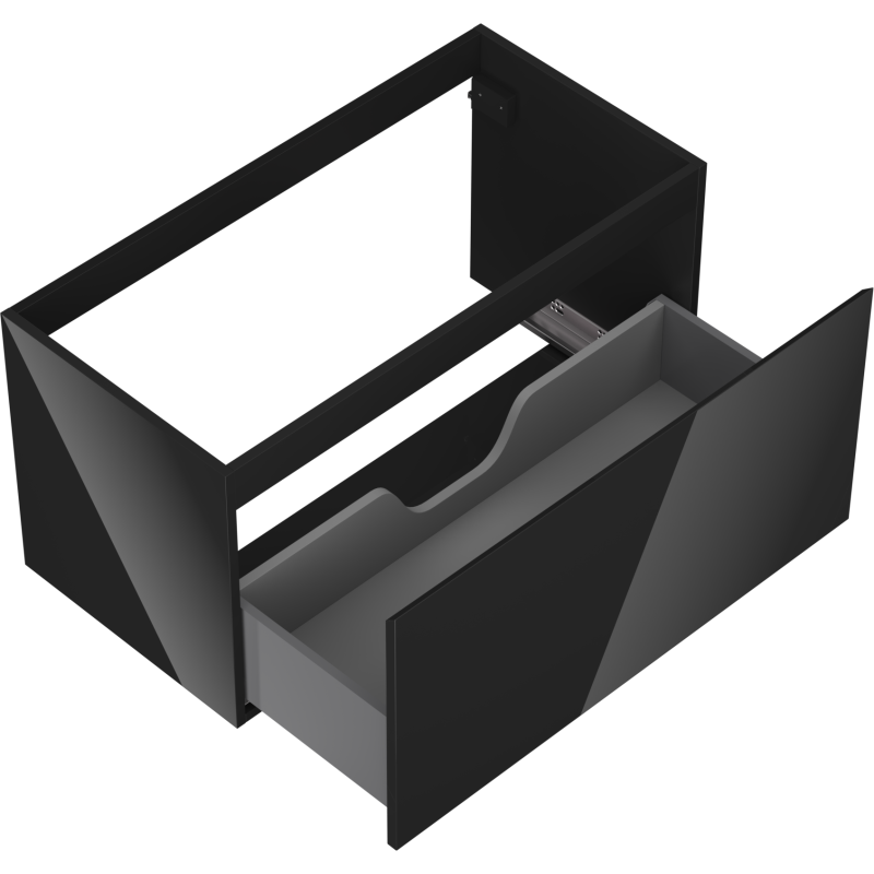 Mexen Orio koupelnová skříňka pod umyvadlo 90 cm, 1 zásuvka, černý lesk - 91A10-09047-1-BF70