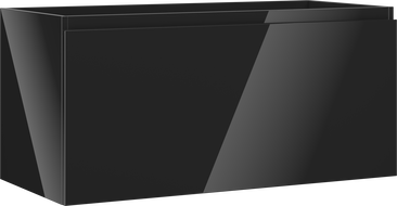 Mexen Orio koupelnová skříňka pod umyvadlo 100 cm, 1 zásuvka, černý lesk - 91A10-10047-1-BF70