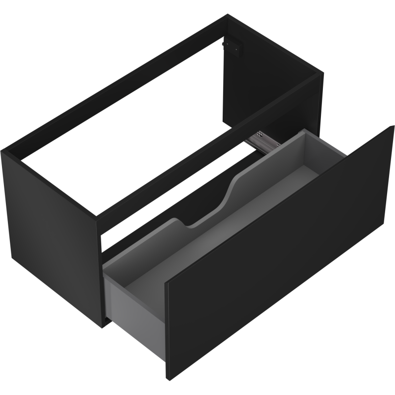 Mexen Orio koupelnová skříňka pod umyvadlo 100 cm, 1 zásuvka, černá mat - 91A10-10047-1-BF71