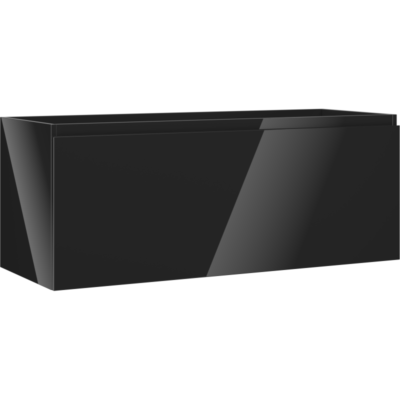 Mexen Orio koupelnová skříňka pod umyvadlo 120 cm, 1 zásuvka, černý lesk - 91A10-12047-1-BF70
