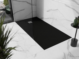 Mexen Stone+ kompozitní sprchová vanička obdélníková 180 x 100 cm, černá - 44701018