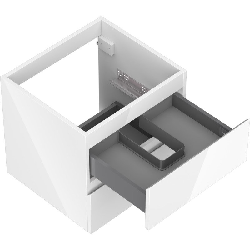 Mexen Orio koupelnová skříňka pod umyvadlo 50 cm, 2 zásuvky, bílý lesk - 91A10-05047-2-BFF00