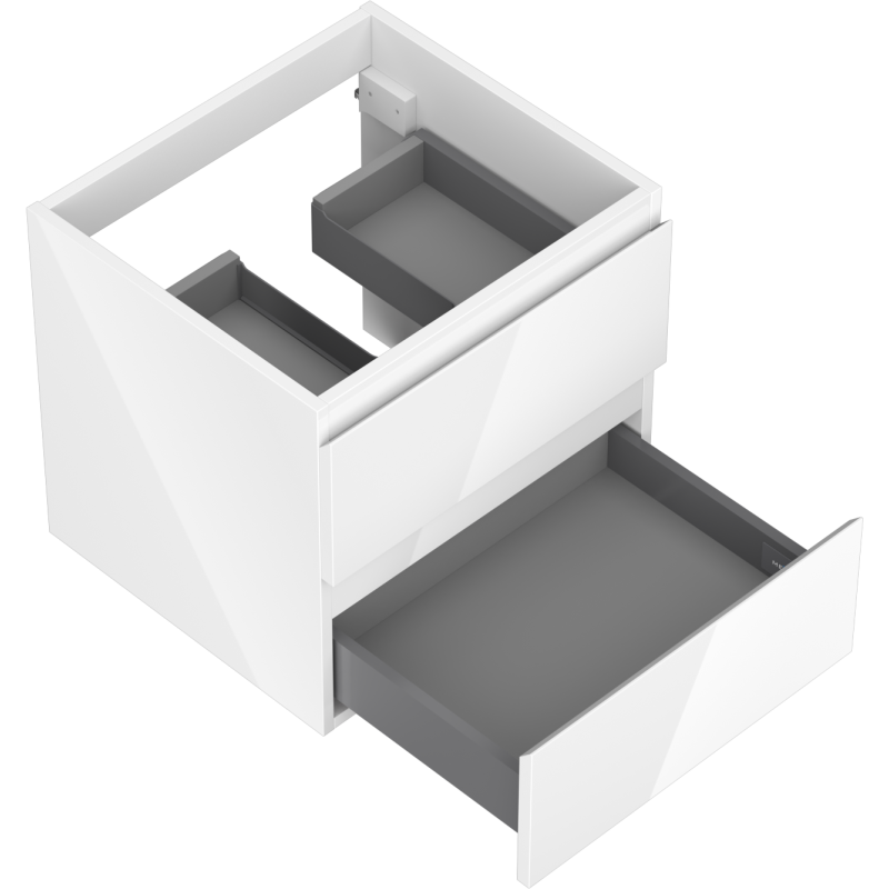 Mexen Orio koupelnová skříňka pod umyvadlo 50 cm, 2 zásuvky, bílý lesk - 91A10-05047-2-BFF00