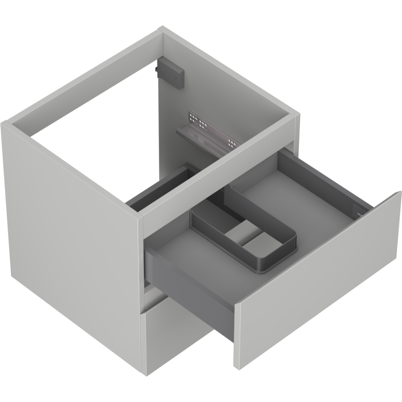 Mexen Orio koupelnová skříňka pod umyvadlo 50 cm, 2 zásuvky, šedá matná - 91A10-05047-2-BFF62